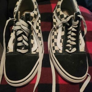 Vans Black and White Checkered Sneakers